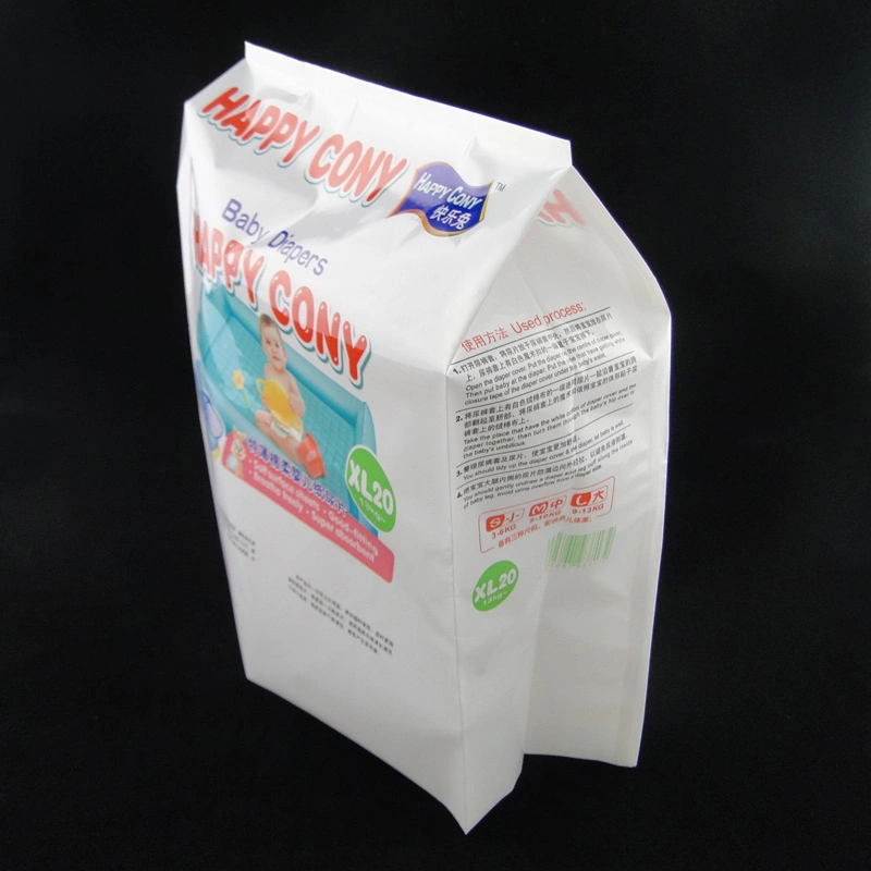 Custom Printed Side Tissue Plastic Bag for Baby Wet Diaper