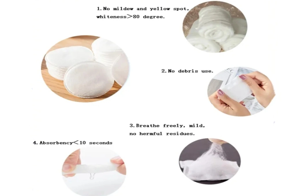 Manufacturers Different Pattern Makeup Removing Disposable Absorbent Cotton Pads