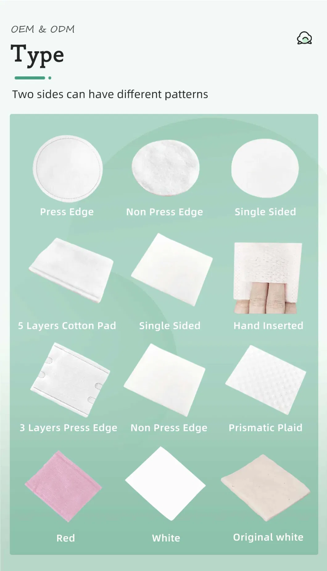 Eco Friendly Beauty Cotton Pads for Cosmetic Makeup Removing