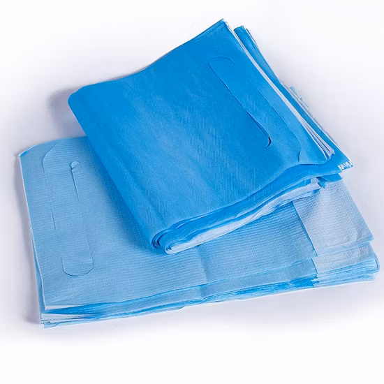 Disposable Paper Adult Bib with Neck Tie