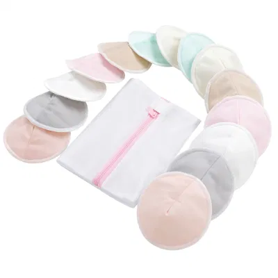 Organic Bamboo Nursing Breast Pads 14 Washable Pads Wash Bag Breastfeeding Pads